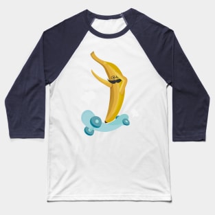 Dabbing Banana on a skateboard Baseball T-Shirt